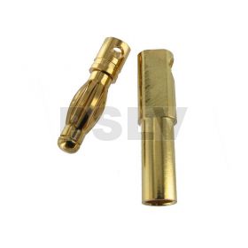 Q-C-0019 Quantum Φ4.0 mm Gold Plated Bullet Connectors  